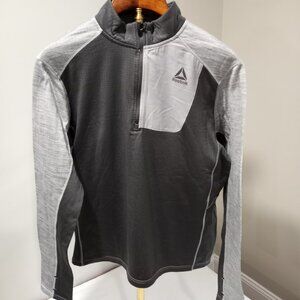 REEBOK LONG SLEEVE GREY PERFORMANCE SWEATSHIRT MENS SIZE XL